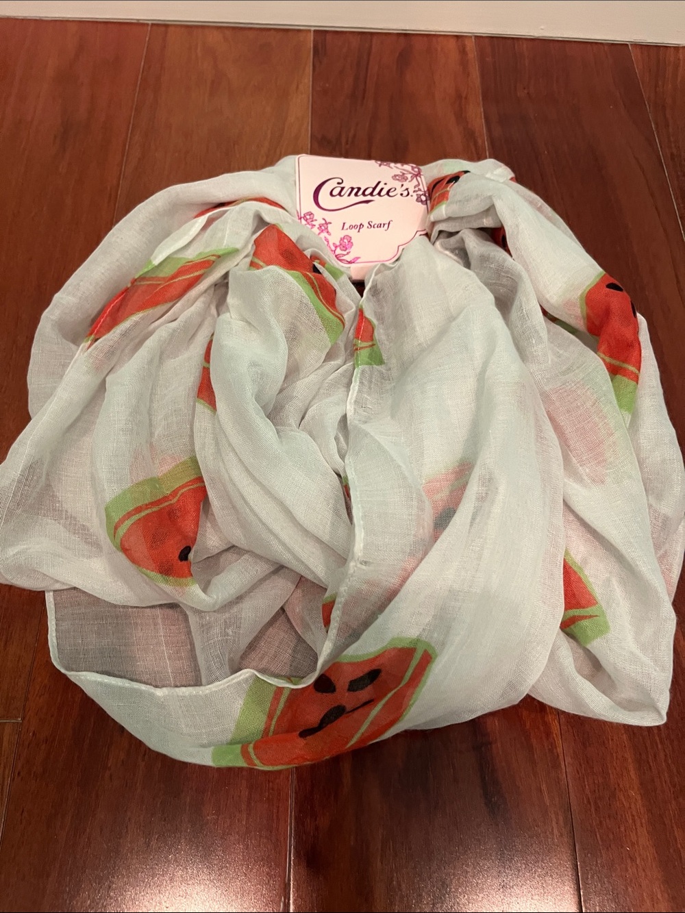 NWT Candie's White Watermelon Scarf